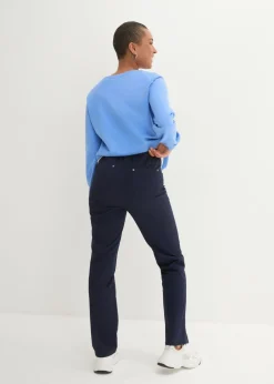 Clearance Treggings de sarga de mezcla de algodón elástica Mujer Pantalones