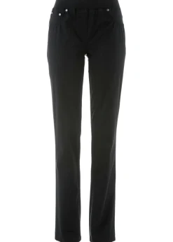 Outlet Treggings de sarga de mezcla de algodón elástica Mujer Pantalones