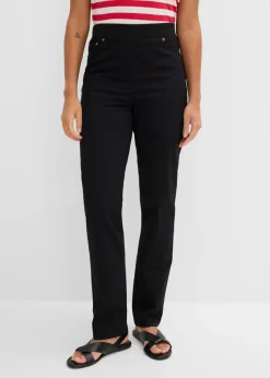 Outlet Treggings de sarga de mezcla de algodón elástica Mujer Pantalones