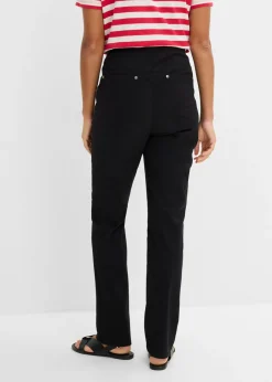 Outlet Treggings de sarga de mezcla de algodón elástica Mujer Pantalones