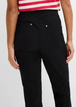 Outlet Treggings de sarga de mezcla de algodón elástica Mujer Pantalones