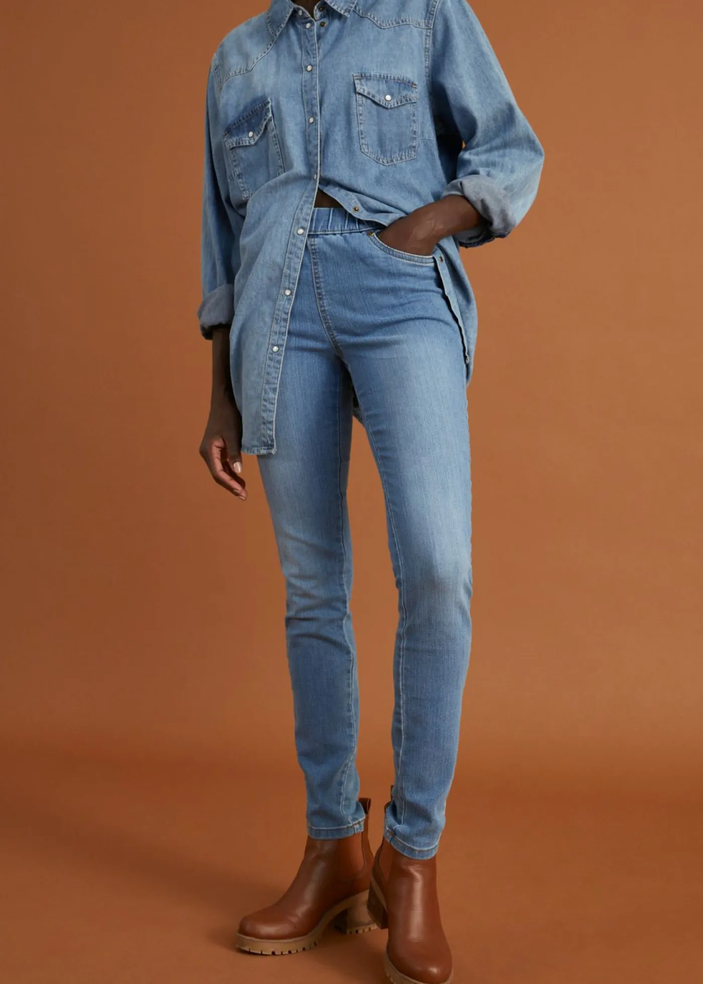 Online Treggings elásticos y cómodos Mujer Vaqueros