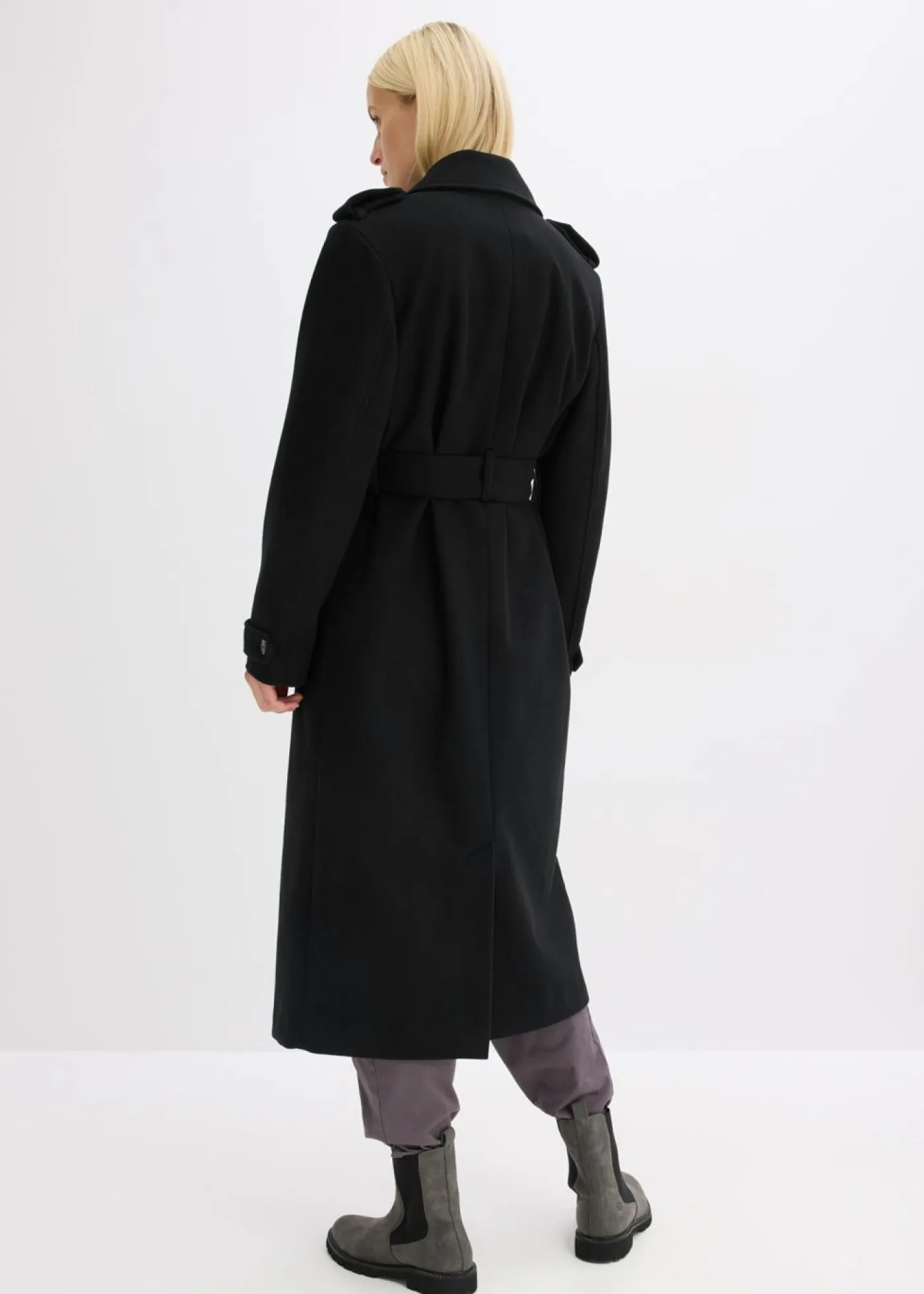 Outlet Trenca con aspecto de lana Mujer Chaquetas Y Abrigos