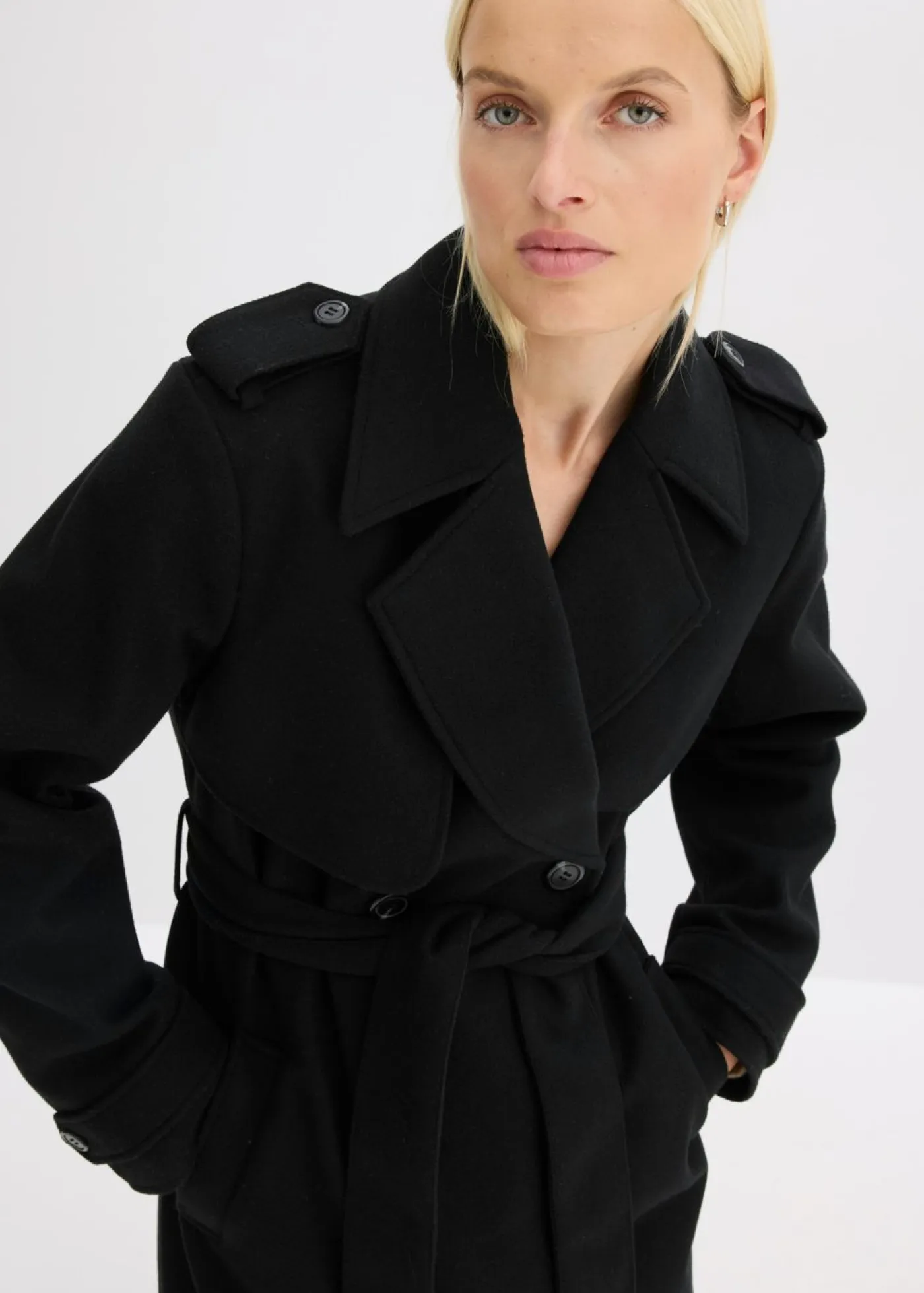 Outlet Trenca con aspecto de lana Mujer Chaquetas Y Abrigos