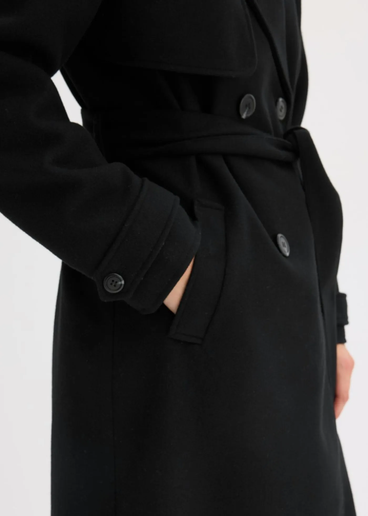 Outlet Trenca con aspecto de lana Mujer Chaquetas Y Abrigos