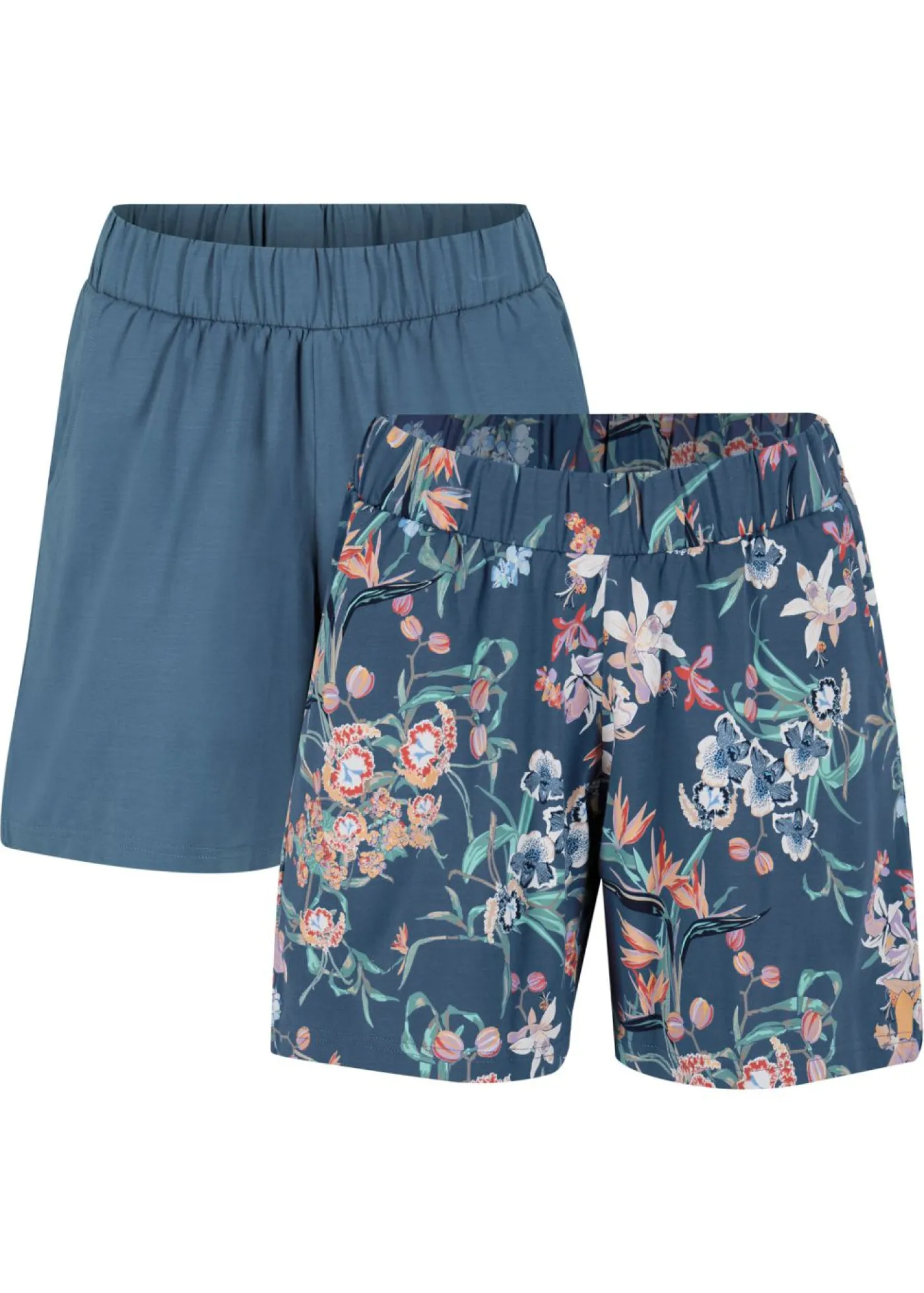 Vaquero corto de mezcla de algodón elástico (2 unidades) Mujer Shorts|Pantalones