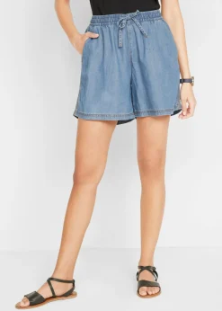 Best Vaquero corto ligero con lino Mujer Shorts