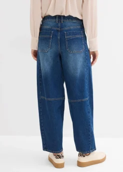 Clearance Vaqueros abullonados con talle medio Mujer Vaqueros