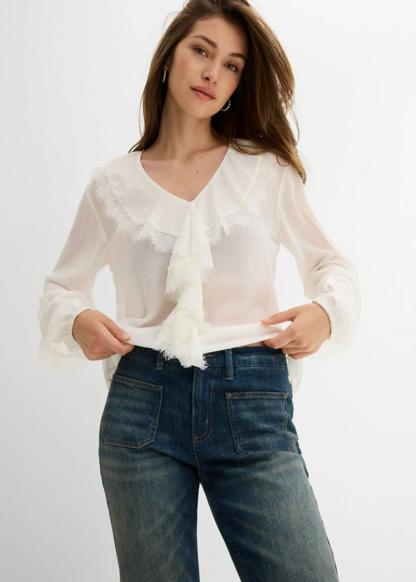 Outlet Vaqueros acampanados de talle medio Mujer Vaqueros