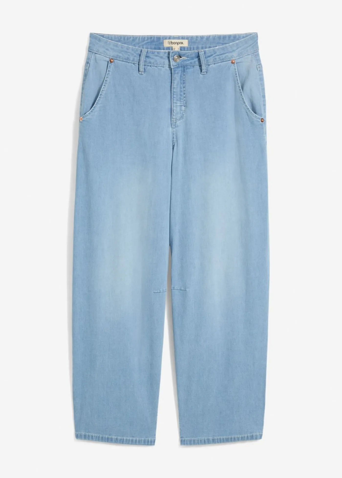 Clearance Vaqueros balloon, mid waist, super soft, cropped Mujer Vaqueros