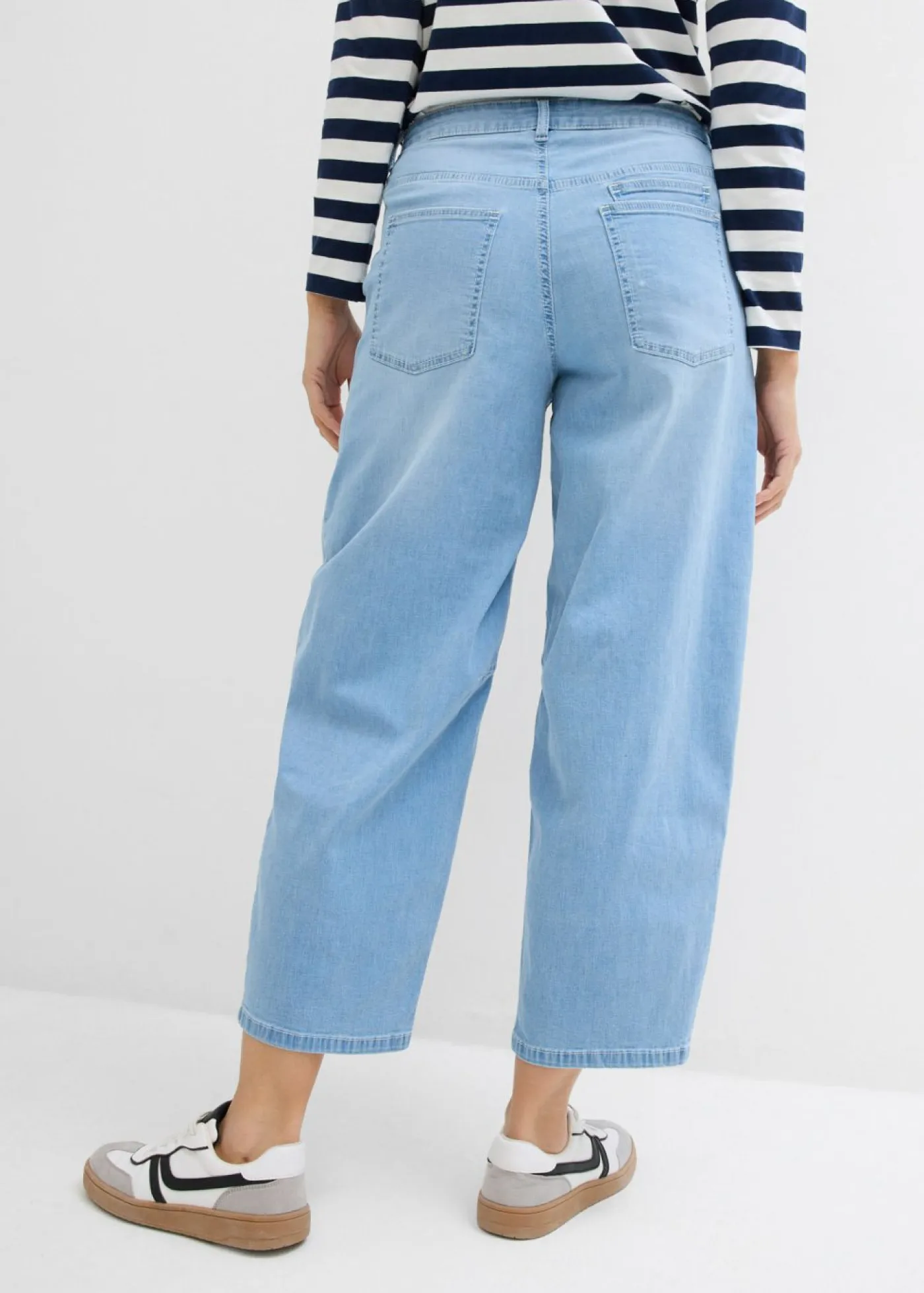 Clearance Vaqueros balloon, mid waist, super soft, cropped Mujer Vaqueros