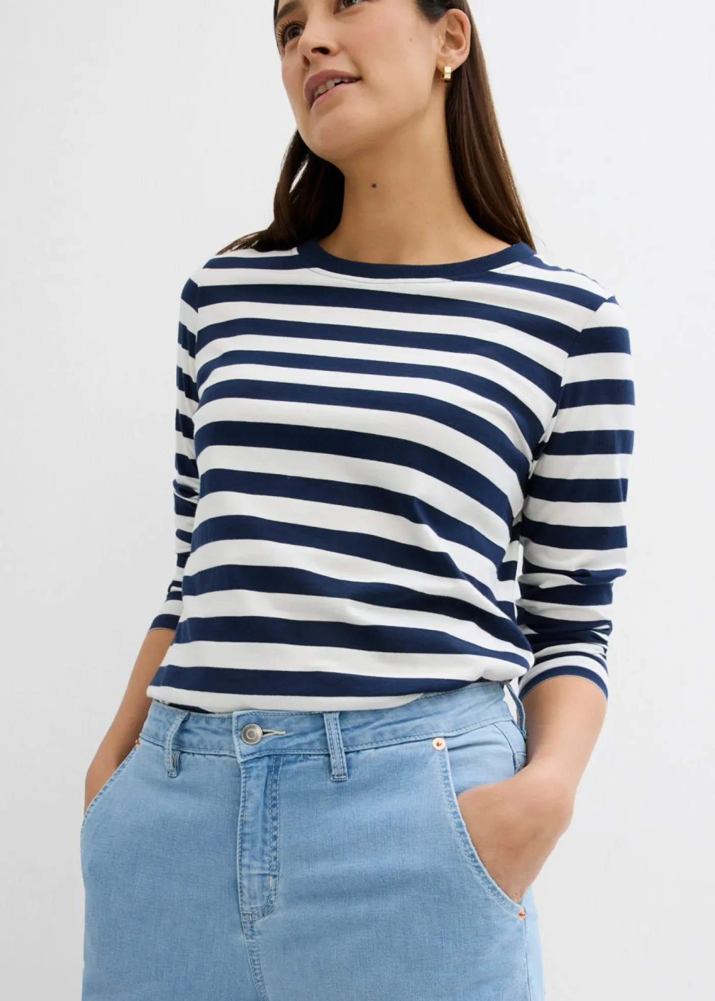 Clearance Vaqueros balloon, mid waist, super soft, cropped Mujer Vaqueros