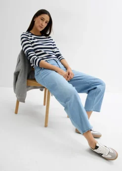 Clearance Vaqueros balloon, mid waist, super soft, cropped Mujer Vaqueros
