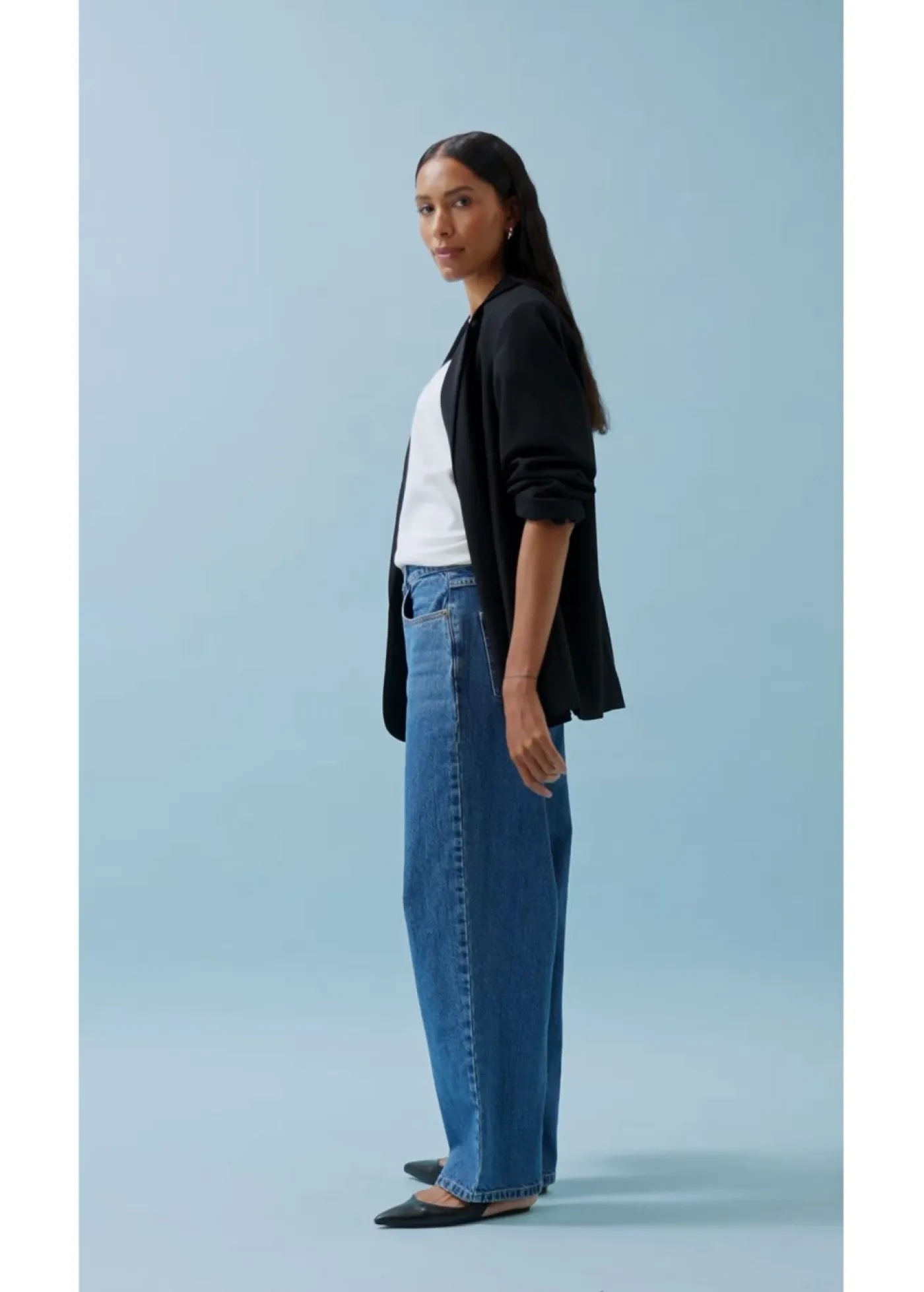 New Vaqueros barrel, mid waist Mujer Vaqueros