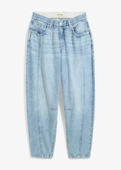 Clearance Vaqueros barrel, mid waist, low stretch, cropped Mujer Vaqueros
