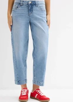 Outlet Vaqueros barrel, mid waist, cropped Mujer Vaqueros