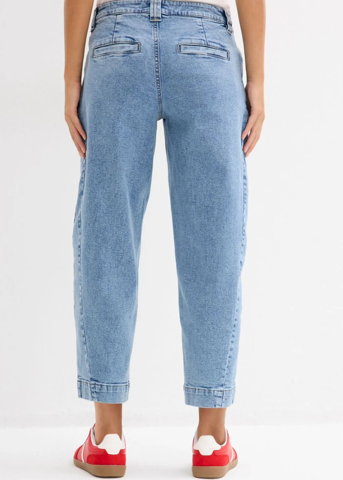 Outlet Vaqueros barrel, mid waist, cropped Mujer Vaqueros