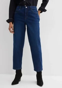 Clearance Vaqueros barrel, mid waist, de algodón orgánico Mujer Vaqueros