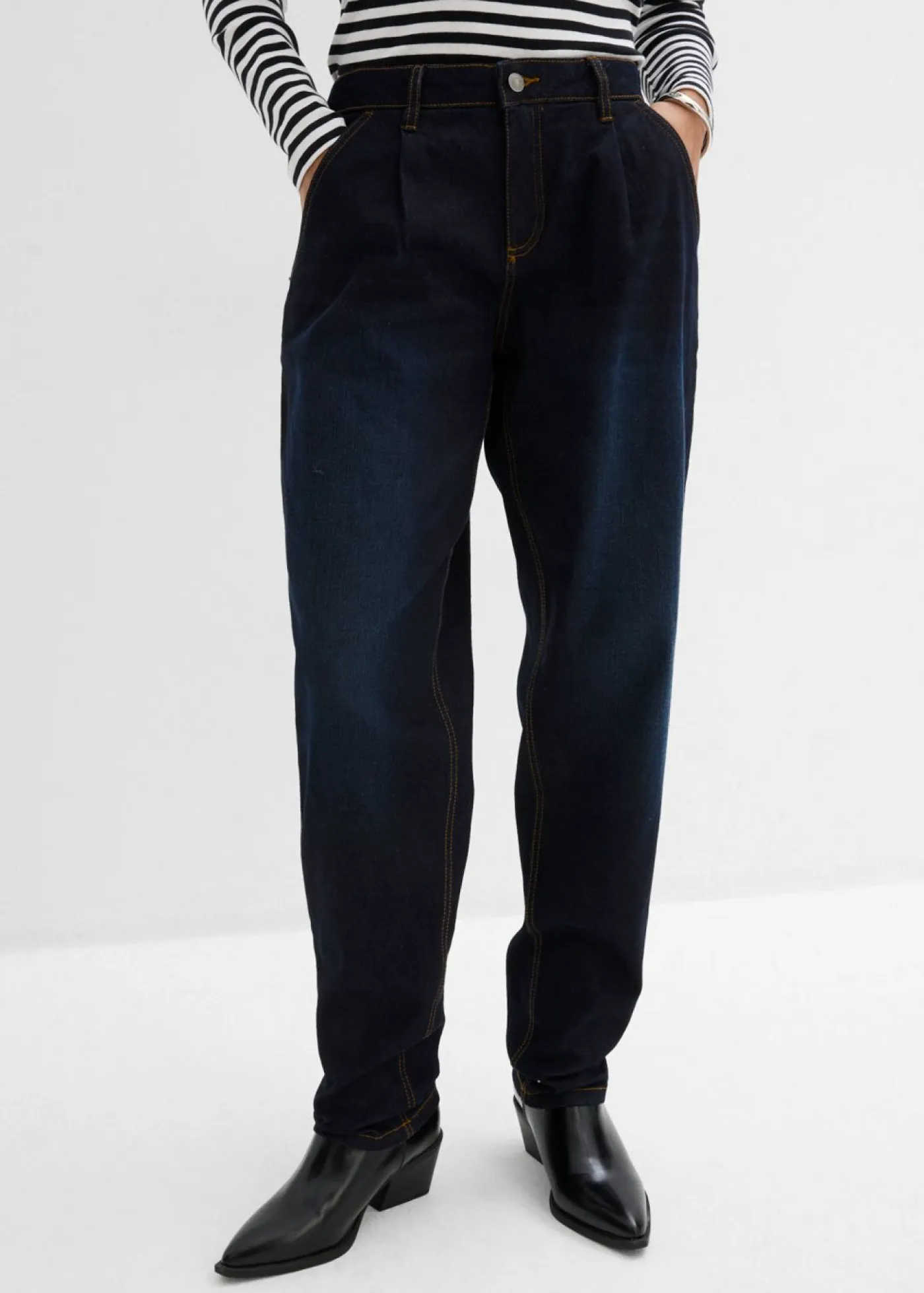Hot Vaqueros barrel, mid waist, elástico Mujer Vaqueros