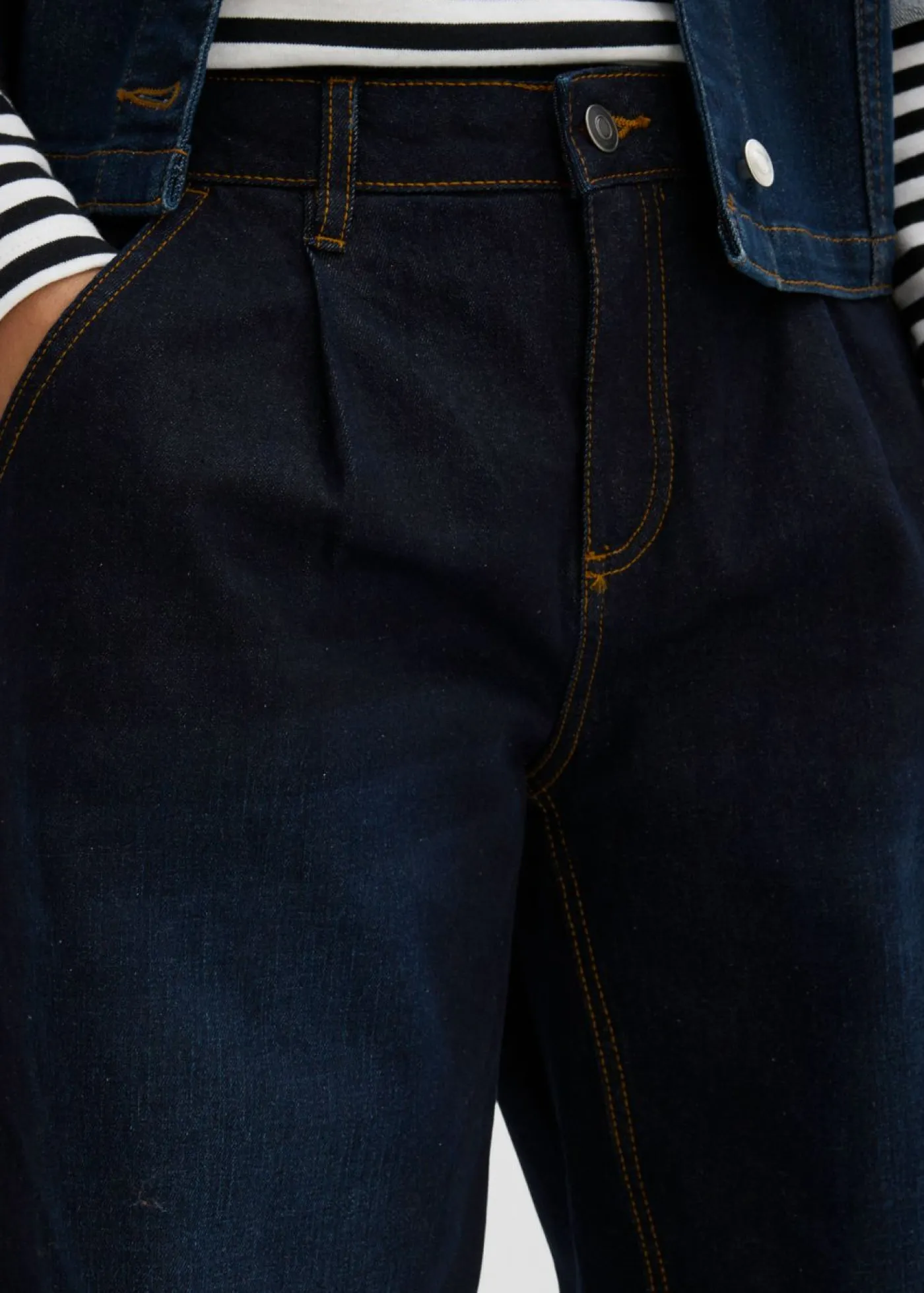 Hot Vaqueros barrel, mid waist, elástico Mujer Vaqueros