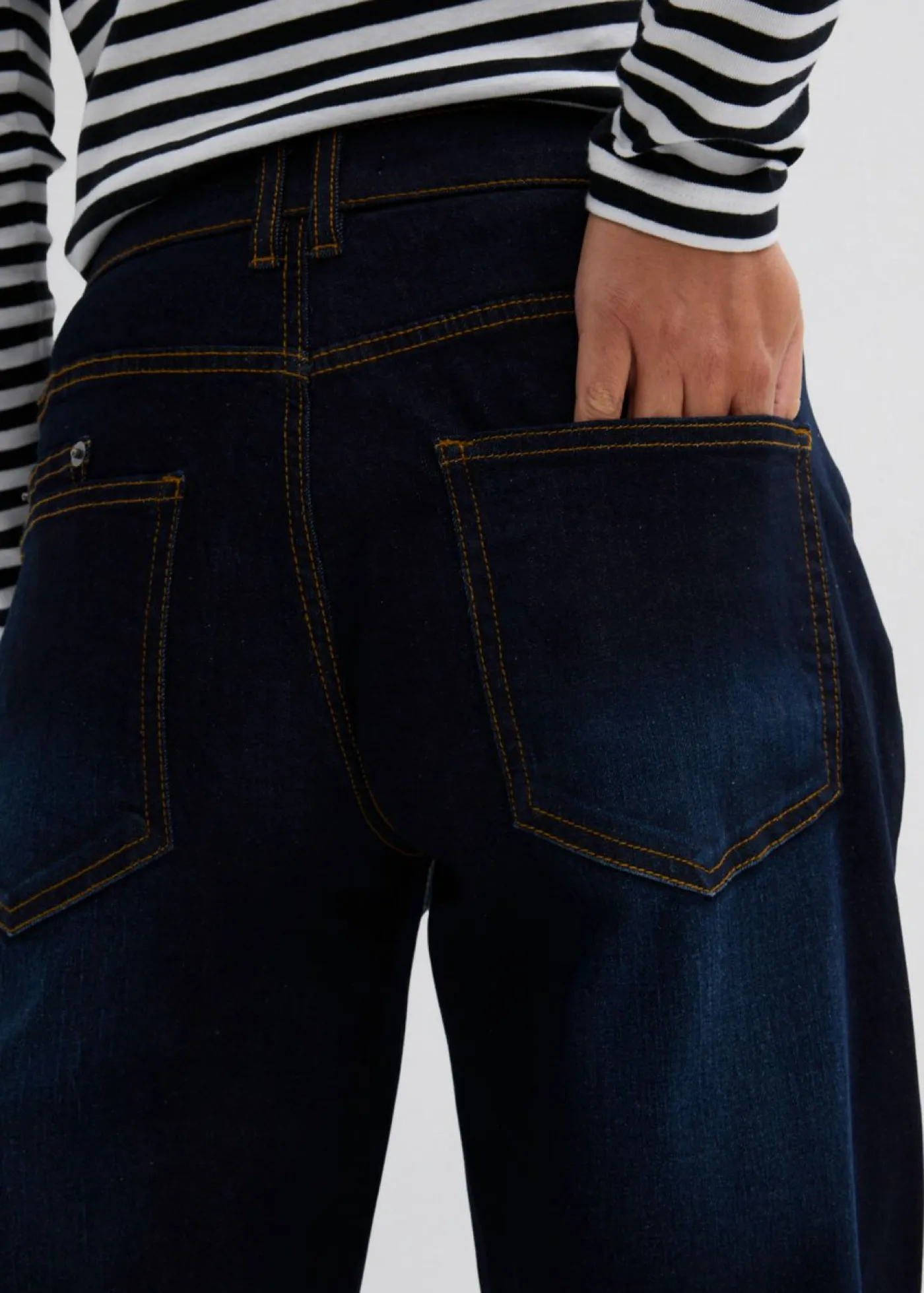 Hot Vaqueros barrel, mid waist, elástico Mujer Vaqueros