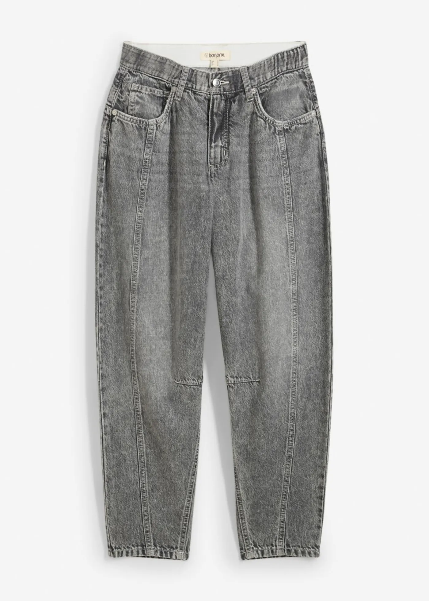 Vaqueros barrel, mid waist, low stretch, cropped Mujer Vaqueros