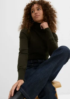 Vaqueros bootcut, high waist, cintura cómoda Mujer Tallas Pequeñas