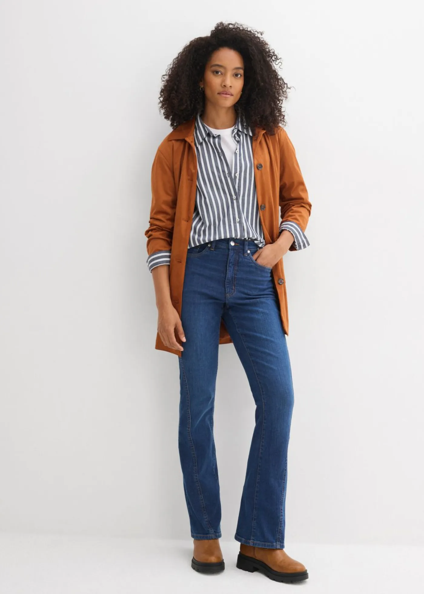 Discount Vaqueros bootcut, high waist Mujer Tallas Pequeñas