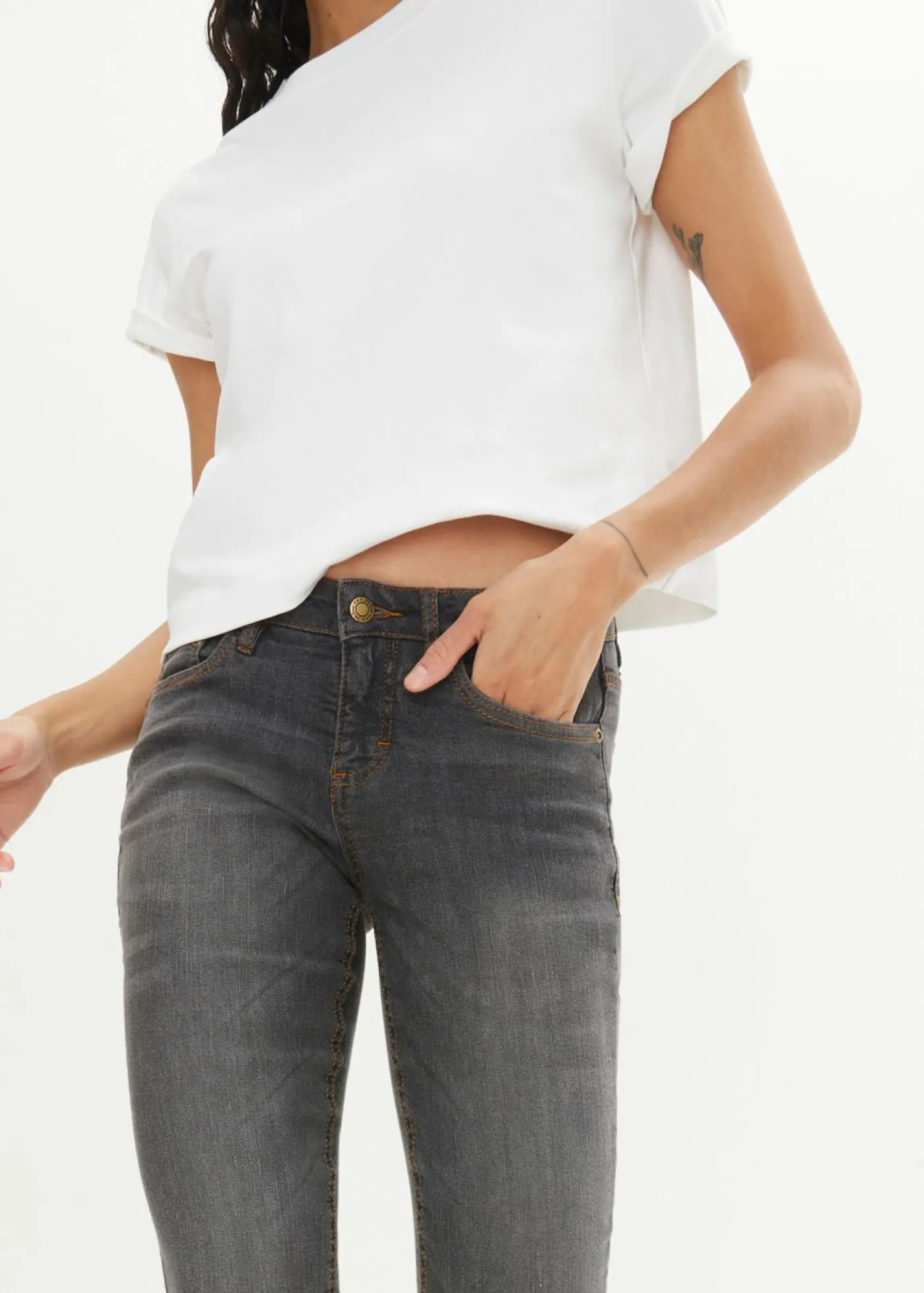 Clearance Vaqueros bootcut mid waist, elásticos Mujer Tallas Pequeñas
