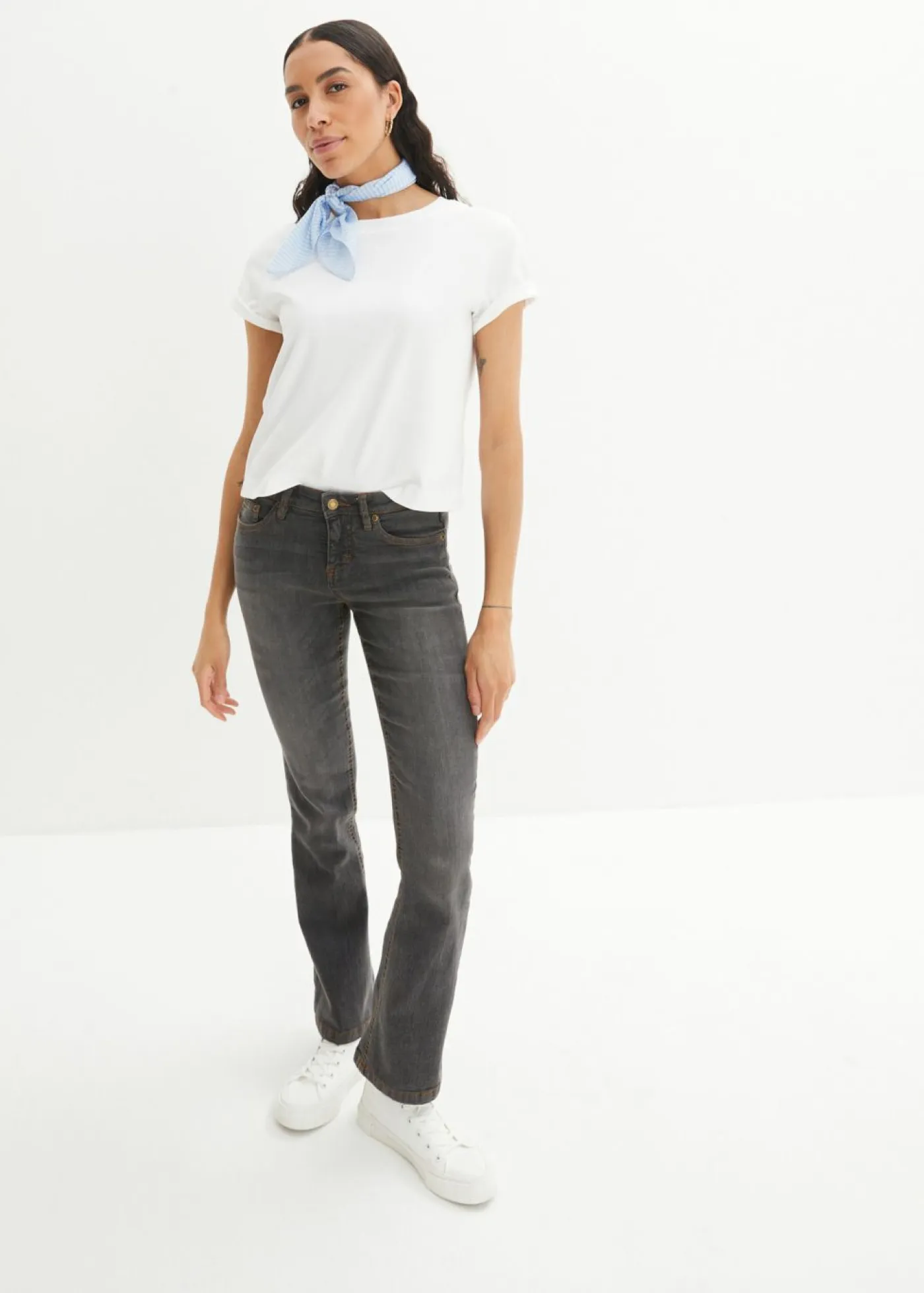 Clearance Vaqueros bootcut mid waist, elásticos Mujer Vaqueros