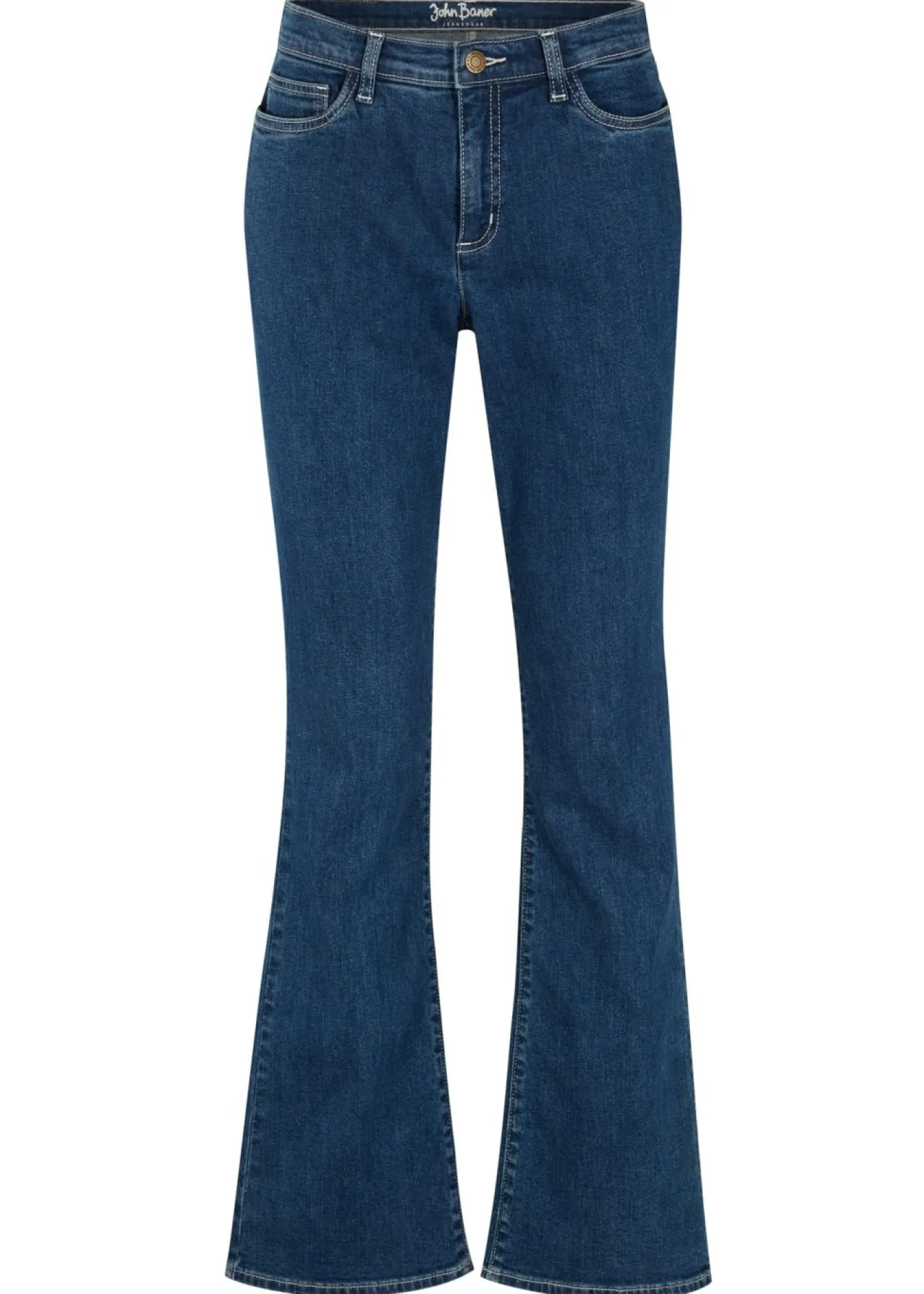 Outlet Vaqueros bootcut, mid waist, de algodón orgánico Mujer Vaqueros