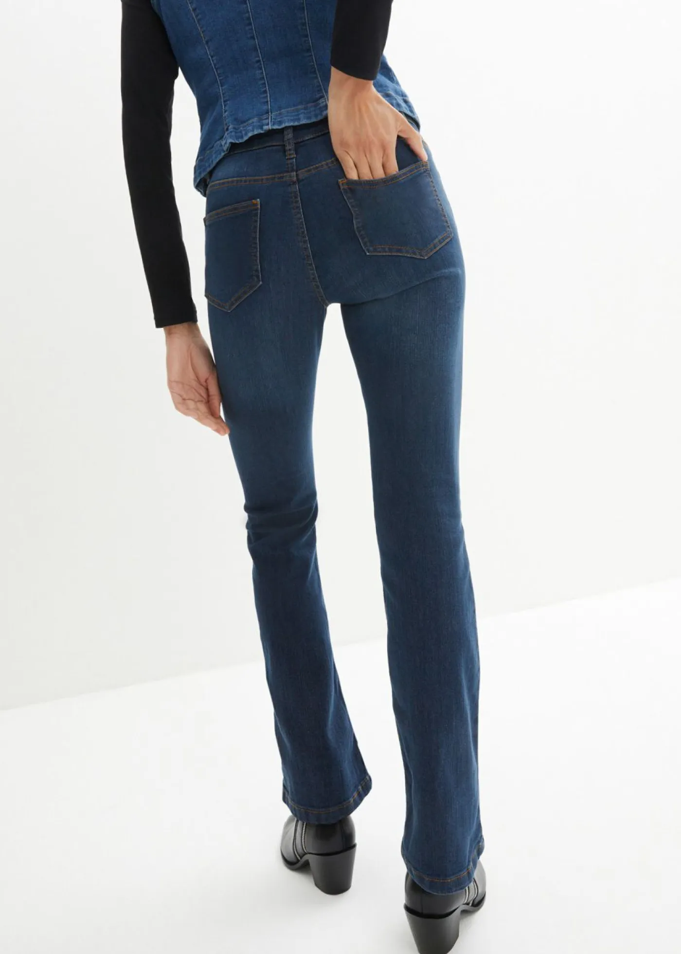Hot Vaqueros bootcut mid waist, elásticos Mujer Vaqueros|Tallas Pequeñas