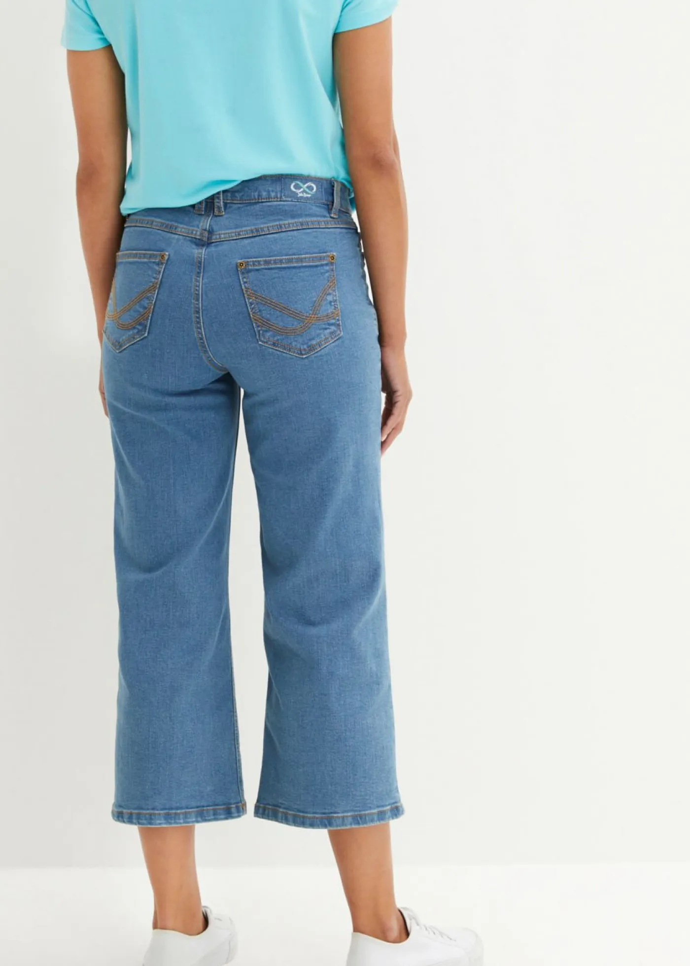 Best Vaqueros capri anchos Essential Mujer Vaqueros