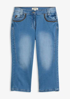 Outlet Vaqueros capri con corte ajustado y talle medio Mujer Vaqueros