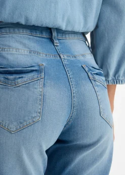 Outlet Vaqueros capri con corte ajustado y talle medio Mujer Vaqueros