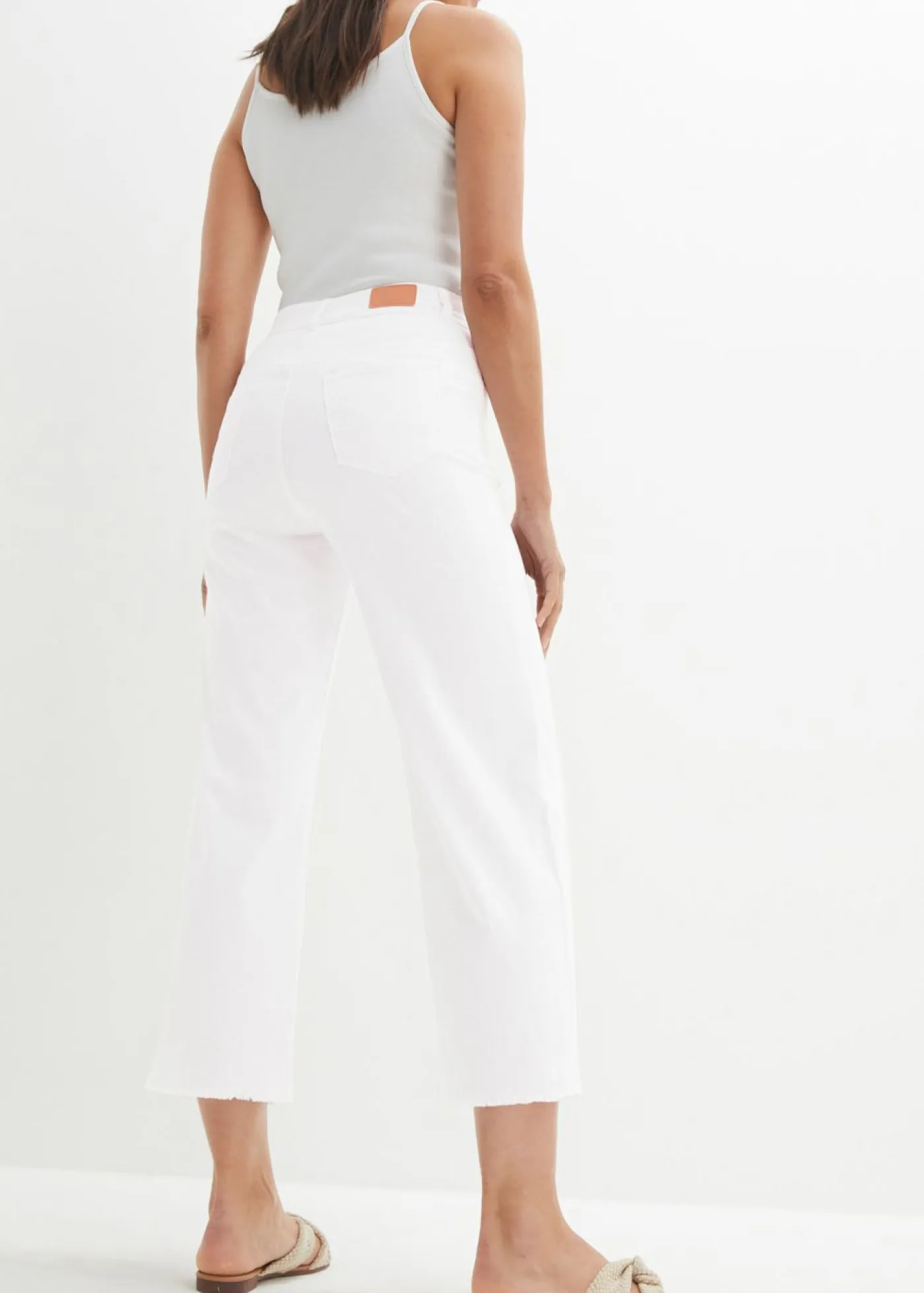 Outlet Vaqueros capri de corte ancho Mujer Vaqueros