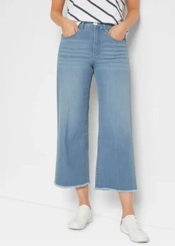New Vaqueros capri de corte ancho Mujer Vaqueros