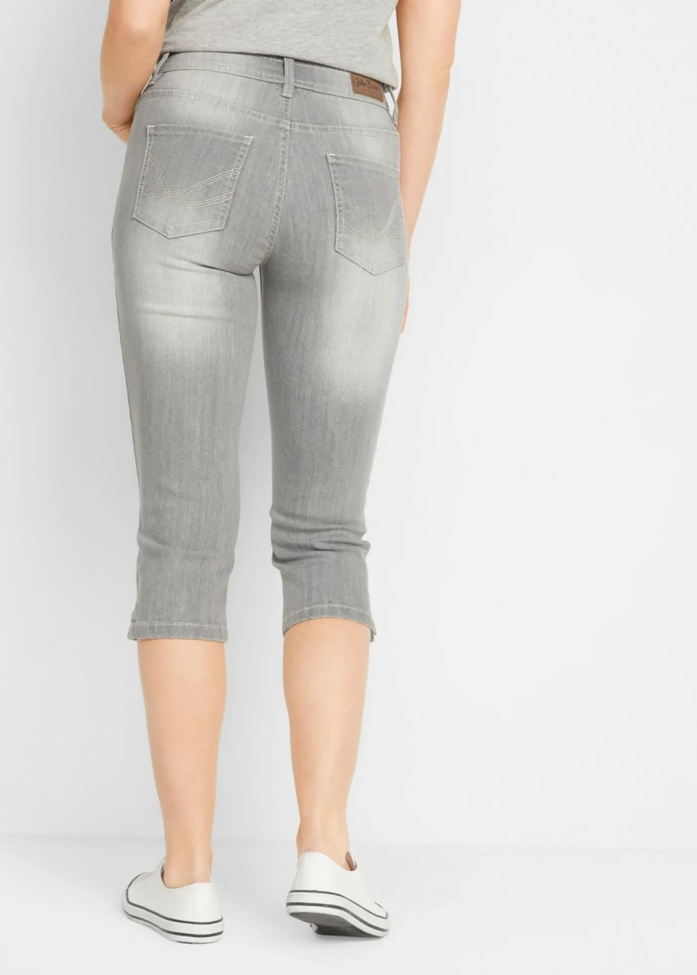 Vaqueros capri elásticos, cómodos, 2 unidades Mujer Vaqueros