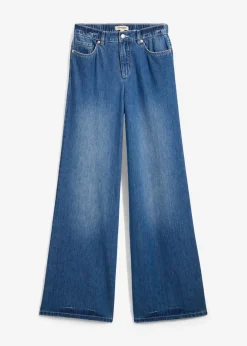 New Vaqueros con pernera ancha, high waist, largo completo y cintura cómoda Mujer Vaqueros|Tallas Pequeñas