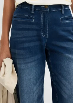 Clearance Vaqueros con pernera ancha, mid waist, con cintura cómoda Mujer Vaqueros