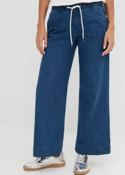 Clearance Vaqueros con pernera ancha, mid waist, elásticos Mujer Vaqueros|Tallas Pequeñas