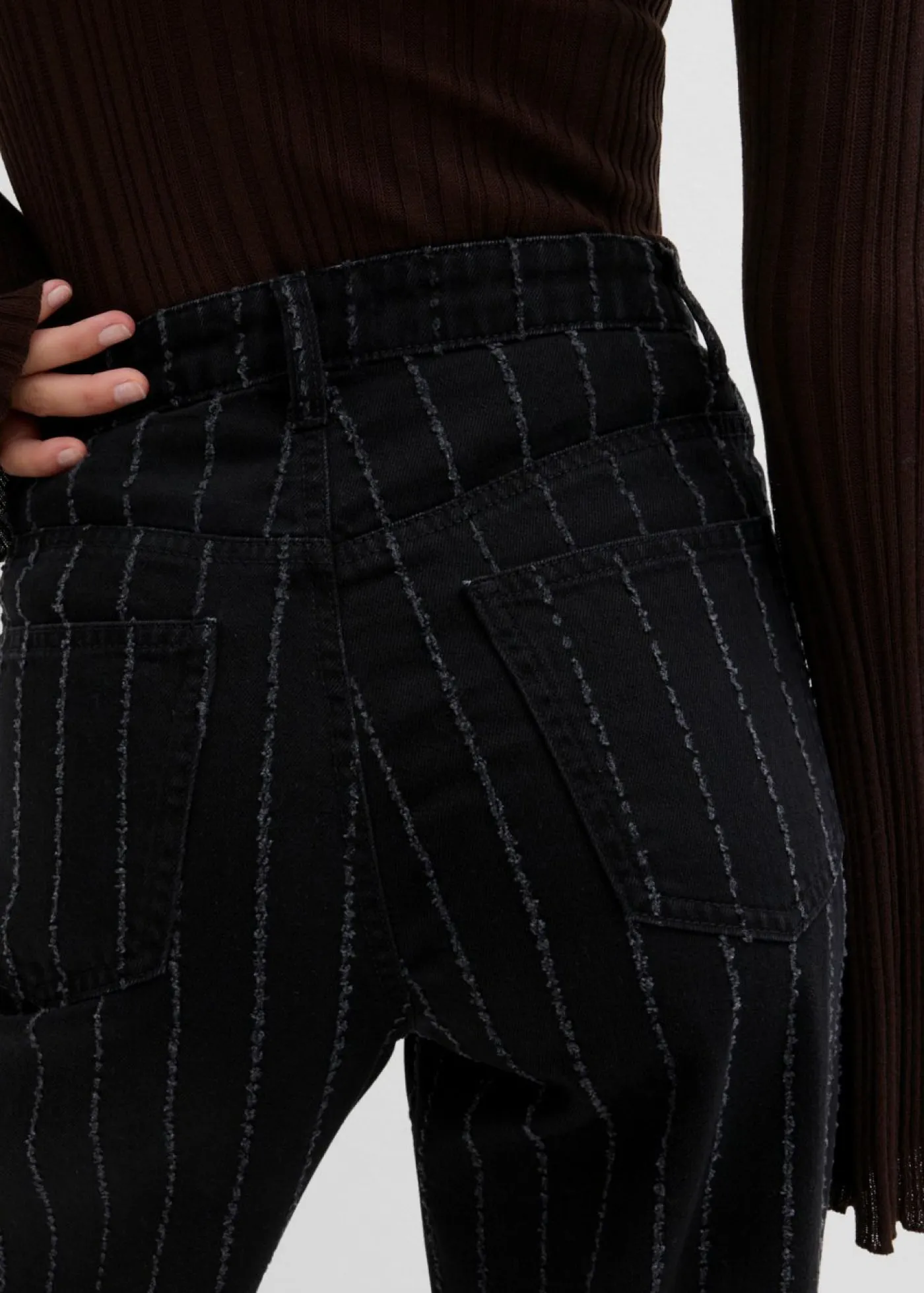 Best Vaqueros con perneras anchas, talle alto y efectos desgastados Mujer Vaqueros