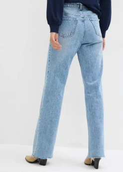 New Vaqueros con pierna ancha, talle alto y largo completo Mujer Tallas Pequeñas