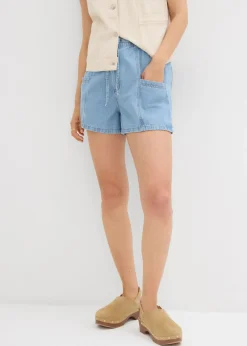 Clearance Vaqueros cortos con talle alto y cinturilla cómoda Mujer Shorts|Vaqueros