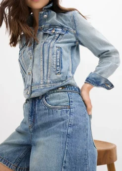 Hot Vaqueros cortos poco elásticos con talle medio Mujer Shorts|Vaqueros