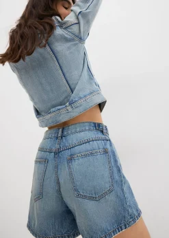 Hot Vaqueros cortos poco elásticos con talle medio Mujer Shorts|Vaqueros