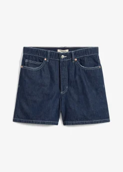 Online Vaqueros cortos poco elásticos con talle alto Mujer Shorts|Vaqueros