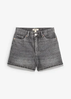 Discount Vaqueros cortos poco elásticos con talle alto Mujer Shorts|Vaqueros