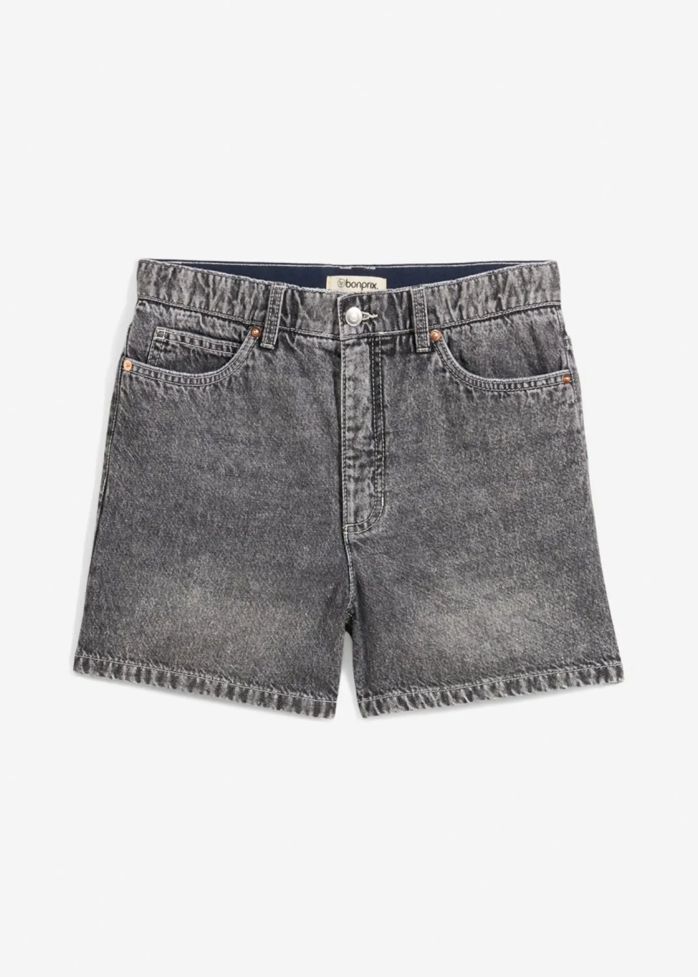 Discount Vaqueros cortos poco elásticos con talle alto Mujer Shorts|Vaqueros
