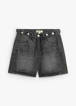 New Vaqueros cortos poco elásticos con talle medio Mujer Shorts|Vaqueros